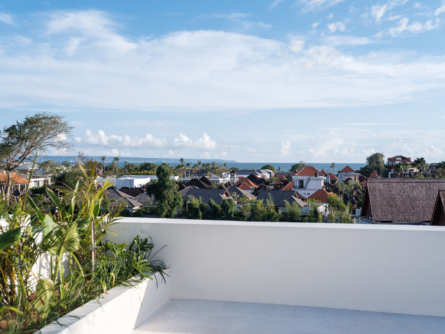 Rooftop views over Seseh rice fields